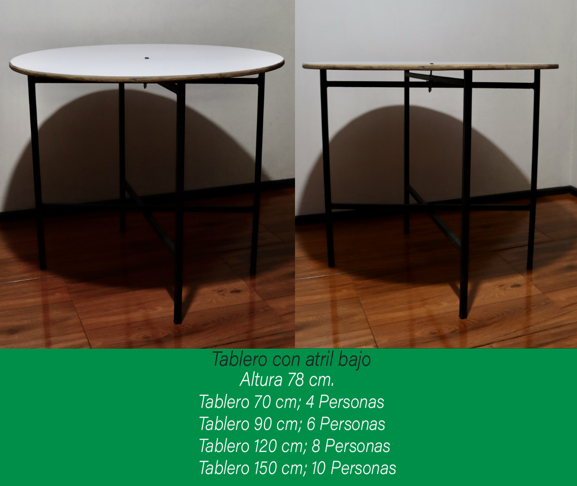 Tablero Redondo 70cm (4 personas)